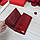 Жіночий шкіряний гаманець портмоне на магниті лаковий червоний натуральна шкіра, фото 3