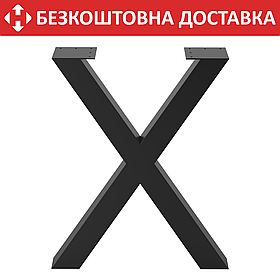 Опора ніжка для столу з металу 615×150mm, H=730mm (профільна труба: 80x80mm)