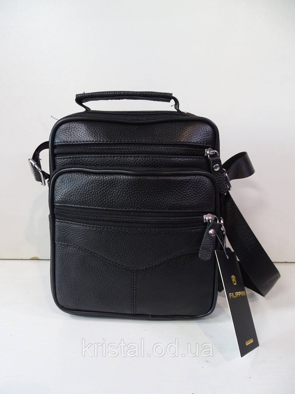 Чоловіча шкіряна сумка гуртом 22*28 см. серії "Goldbe" No3878, фото 1