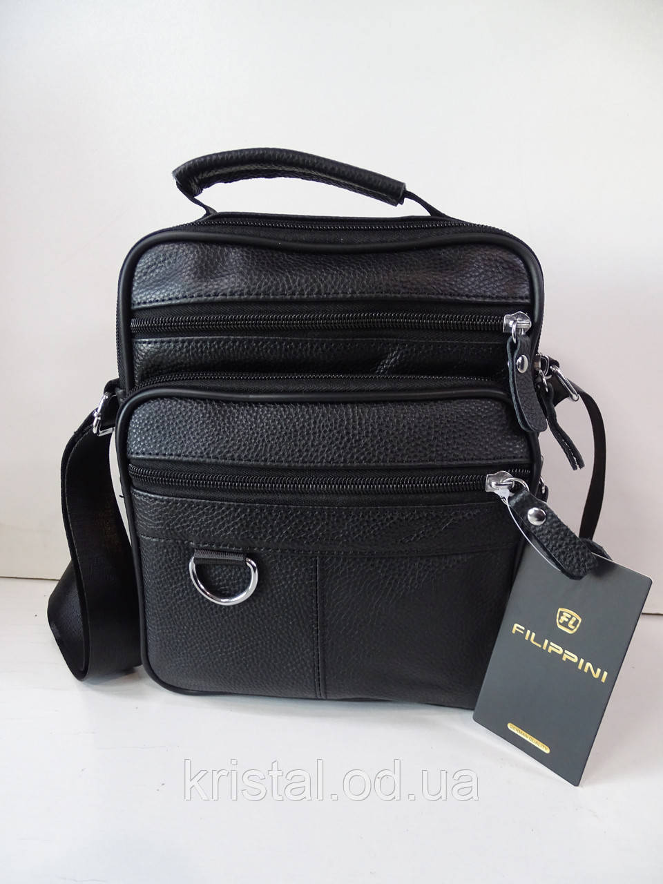 Чоловіча шкіряна сумка гуртом 22*28 см. серії "Goldbe" No3878, фото 1