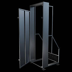 Вуличний антивандальний бокс 2300х750х750 для холодильників із напоями вітрин металевий на замку КЛХВ-550 замок