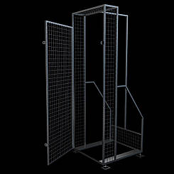 Сітчастий Бокс 750х1900х300х750 антивандальний вуличний для холодильників з напоями КСХВ-550 замок