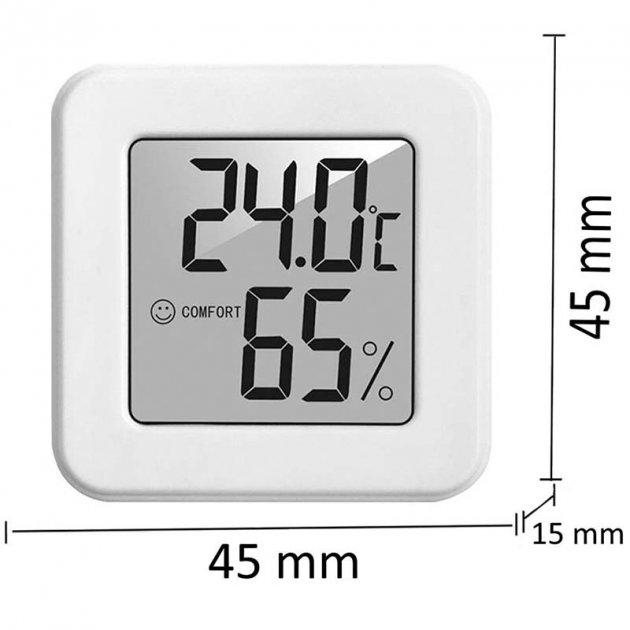 Цифровой термометр гигрометр Thermometer 1207 white - фото 8 - id-p1980218299