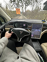 Руль штурвал (Алькантара, карбон, с подогревом) для Tesla Model X