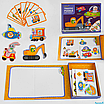 Захоплюючі розвиваючі магнітні пазли з тваринами та транспортом біла магнітна дошка для малювання 10 карточок 80 елементів, фото 9