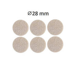 Повстяні наклейки підкладки для захисту підлоги та меблів від подряпин Круг D=28 мм (6 в 1)