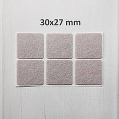 Повстяні самоклейні накладки подушечки для захисту підлоги та меблів від подряпин 30х27мм (6 в 1)