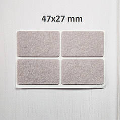 Повстяні самоклейні накладки подушечки для захисту підлоги та меблів від подряпин 47х27мм (4 в 1)