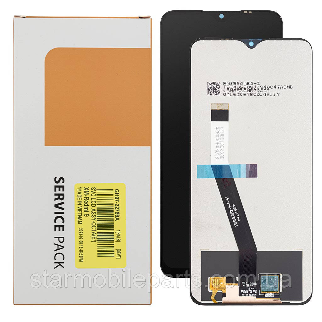 Дисплей Xiaomi Redmi 9 (M2004J19G, M2004J19C) + чорний сенсор, Service Pack Original | модуль - фото 1 - id-p2055292323