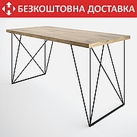 Опора ножка для стола из металла 640×290mm, H=730mm (Стальной пруток: 10mm)