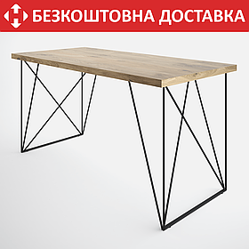 Опора ніжка для столу з металу 640×290mm, H=730mm (Сталевий пруток: 10mm)
