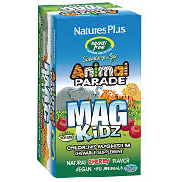 Минералы Natures Plus Магний для Детей без Сахара, Вкус Вишни, Animal Parade, 90 (NAP-29942) - Вища Якість та