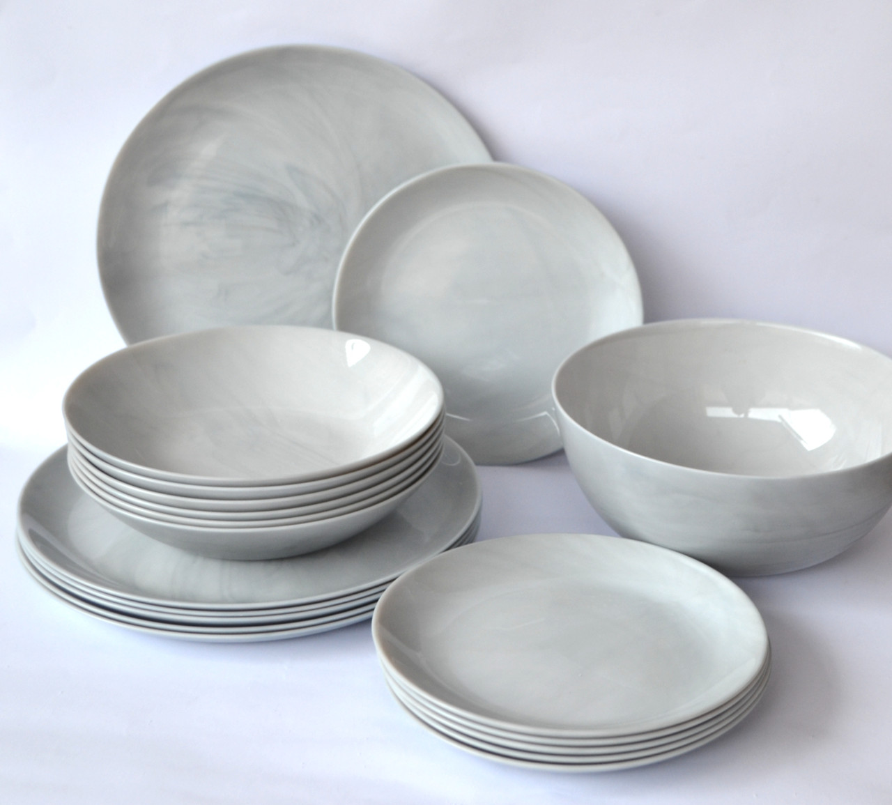 Сервіз Luminarc Diwali Granit Marble сірий 19 предметів