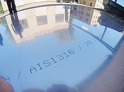 Лист нержавіючий 316 2 (1000х2000мм) 2B