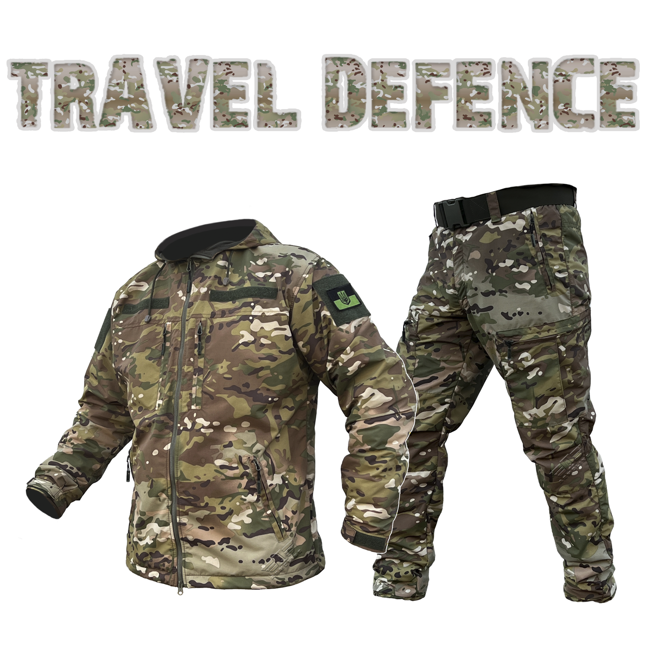 Комплект мілітарі "TRAVEL DEFENCE" 2 в 1 MULTICAM (Таслан + Мікрофліс)