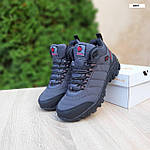 Чоловічі зимові кросівки Merrell Moc ll (сірі) модні високі кросівки 4081 Мерелл топ, фото 6