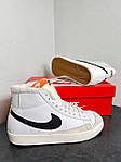 Чоловічі зимові кеди Nike Blazer Mid 77 Vintage White Winter Fur (білі) високі повсякденні D464 Найк топ, фото 9