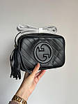 Жіноча сумка Gucci Blondie Medium Shoulder Bag Black (чорна) красива зручна сумочка KIS99159 топ, фото 3