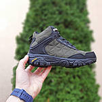 Чоловічі зимові кросівки Merrell Tracking (зелені) модні високі кросівки 4083 Меррелл топ, фото 2