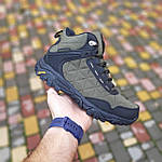 Чоловічі зимові кросівки Merrell Tracking (зелені) модні високі кросівки 4083 Меррелл топ, фото 3