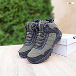 Чоловічі зимові кросівки Merrell Tracking (зелені) модні високі кросівки 4083 Меррелл топ, фото 8