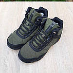 Чоловічі зимові кросівки Merrell Tracking (зелені) модні високі кросівки 4083 Меррелл топ, фото 9