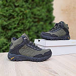 Чоловічі зимові кросівки Merrell Tracking (зелені) модні високі кросівки 4083 Меррелл топ, фото 10