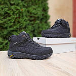 Чоловічі зимові кросівки Merrell Tracking (чорно-білі) модні високі кросівки 4085 Мерелл топ, фото 6