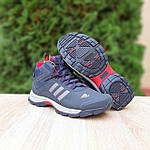 Чоловічі кросівки Adidas Climaproof (сині з червоним) модні зимові кросівки 4053 Адідас топ, фото 4