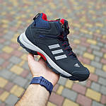 Чоловічі кросівки Adidas Climaproof (сині з червоним) модні зимові кросівки 4053 Адідас топ, фото 9