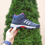 Чоловічі кросівки Adidas Climaproof (сині з червоним) модні зимові кросівки 4053 Адідас топ, фото 10