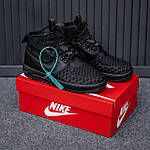 Чоловічі зимові кросівки Nike Lunar Force Duckboot (чорні) високі стильні кросівки 2533 Найк топ, фото 2