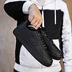 Чоловічі зимові кросівки Nike Air Force Winter (чорні) низькі стильні кросівки 2503 Найк топ, фото 4