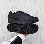 Чоловічі зимові кросівки Nike Air Force Winter (чорні) низькі стильні кросівки 2503 Найк топ, фото 5