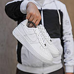 Чоловічі зимові кросівки Nike Air Force Winter (білі) низькі стильні кросівки 2504 Найк топ, фото 2