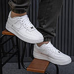 Чоловічі зимові кросівки Nike Air Force Winter (білі) низькі стильні кросівки 2504 Найк топ, фото 5