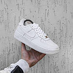 Чоловічі зимові кросівки Nike Air Force Winter (білі) низькі стильні кросівки 2504 Найк топ, фото 7