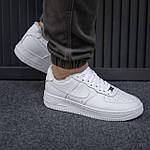 Чоловічі зимові кросівки Nike Air Force Winter (білі) низькі стильні кросівки 2504 Найк топ, фото 8