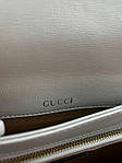 Жіноча сумка Gucci (біла) красива повсякденна сумочка на довгому ланцюжку Gi92042 топ, фото 2
