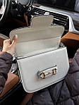 Жіноча сумка Gucci (біла) красива повсякденна сумочка на довгому ланцюжку Gi92042 топ, фото 6