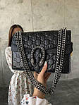 Жіноча сумка Gucci Horsebit (чорна) красива зручна сумочка Gi3806 топ, фото 4