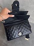 Жіноча сумка Gucci Horsebit (чорна) красива зручна сумочка Gi3806 топ, фото 9