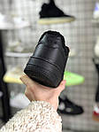 Чоловічі зимові кросівки Nike Air Force 1 Low Black Fur (чорні) низькі стильні кросівки арт7611 Найк топ, фото 3