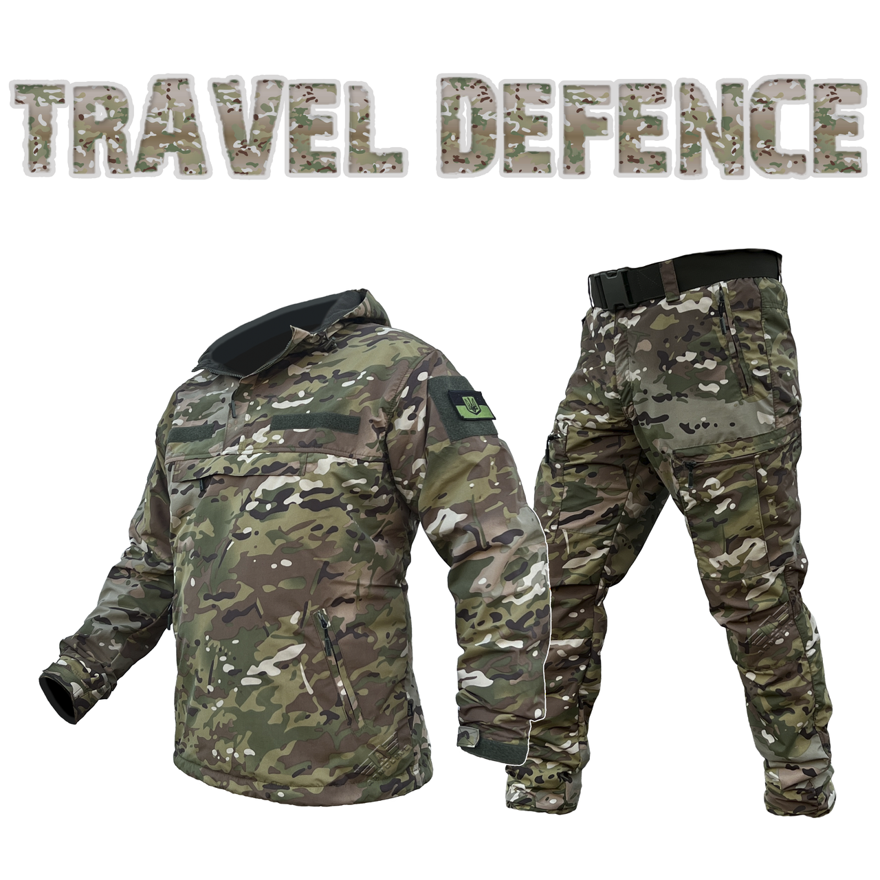 Комплект "TRAVEL DEFENCE" АНОРАК MULTICAM (Таслан + Мікрофліс)