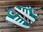 Чоловічі зимові кросівки Adidas Campus (зелені) спортивні повсякденні кроси KS 2227 Адідас топ, фото 7