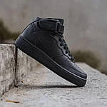 Чоловічі зимові кросівки Nike Air Force Hight (чорні) високі стильні кросівки KS 1333 Найк топ, фото 9