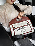 Жіноча сумка-клатч Burberry (біла) art0307 подарункова дуже красива стильна сумочка для дівчини топ, фото 4