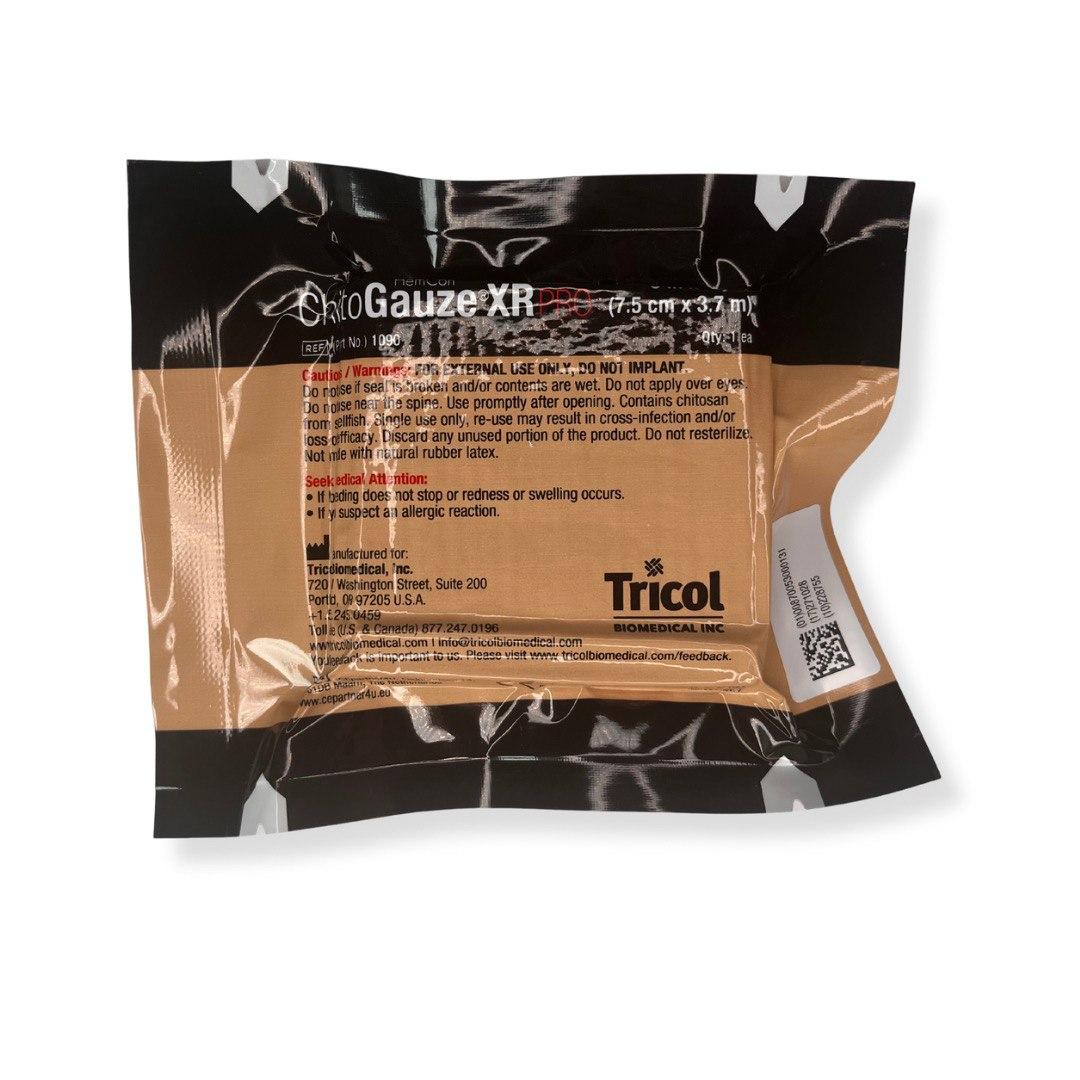 Гемостатичний бинт ChitoGauze XR PRO, Tricol (чорний)