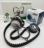 Комплект ремня ГРМ (ролик+помпа+ремень) ВАЗ 2108-099 8-кл INA Германия, фото 2