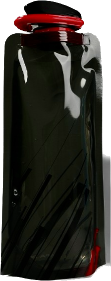 Багаторазова спортивна Портативна складана пляшка для води 700 мл термостійка чорна, фото 1